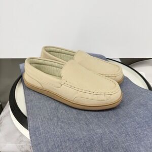 My Pillow My Slippers Moccasin Memory Foam Wmn 9 Sand Leather‎ Indoor Outdoor